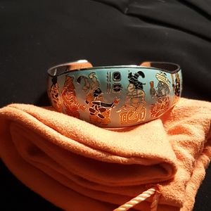 Mayan Silver Cuff